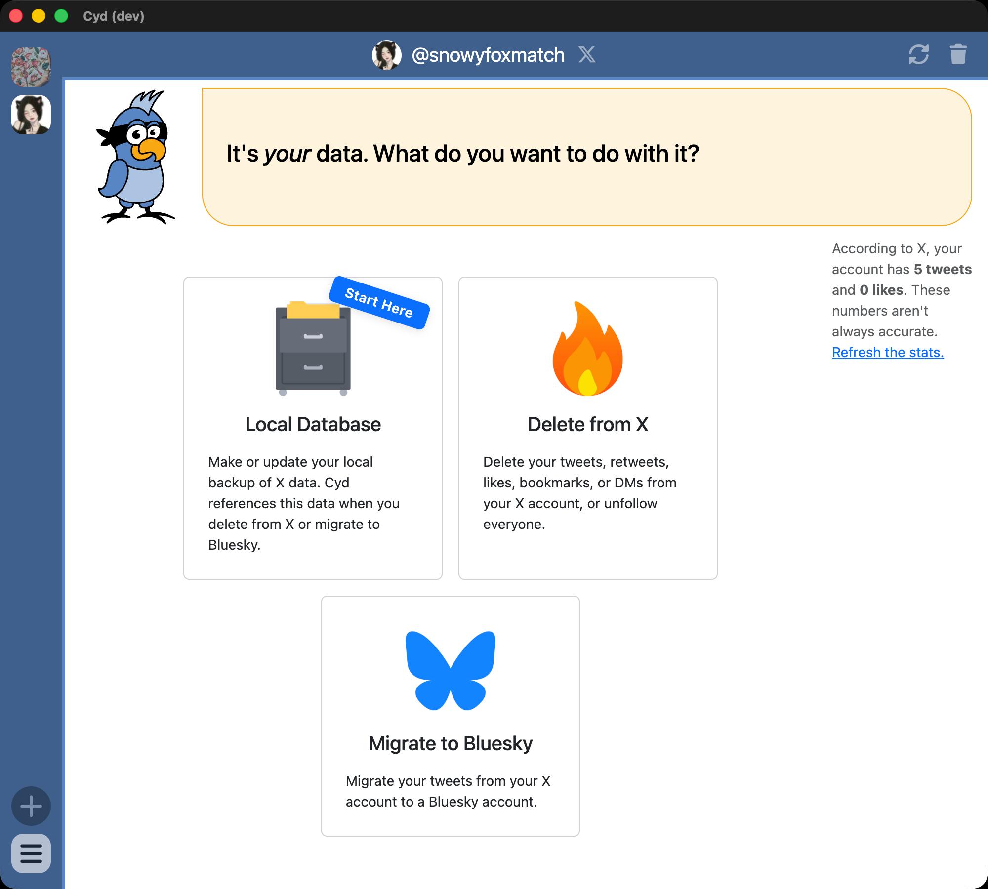 Screenshot of Cyd for Desktop