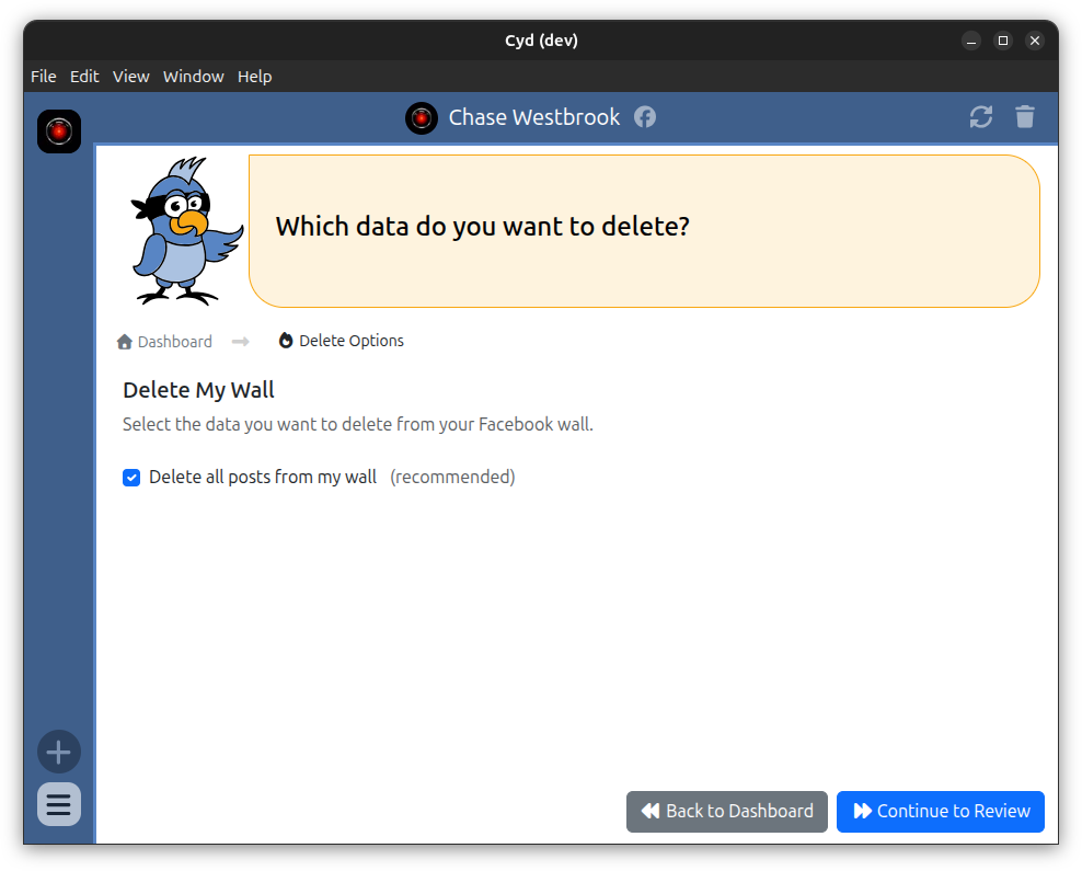 Delete Options