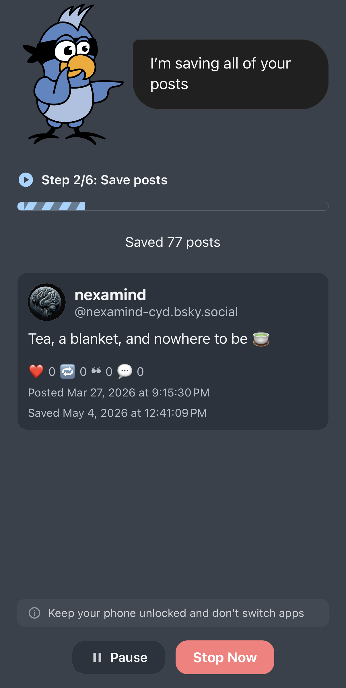 Automatically saving your data